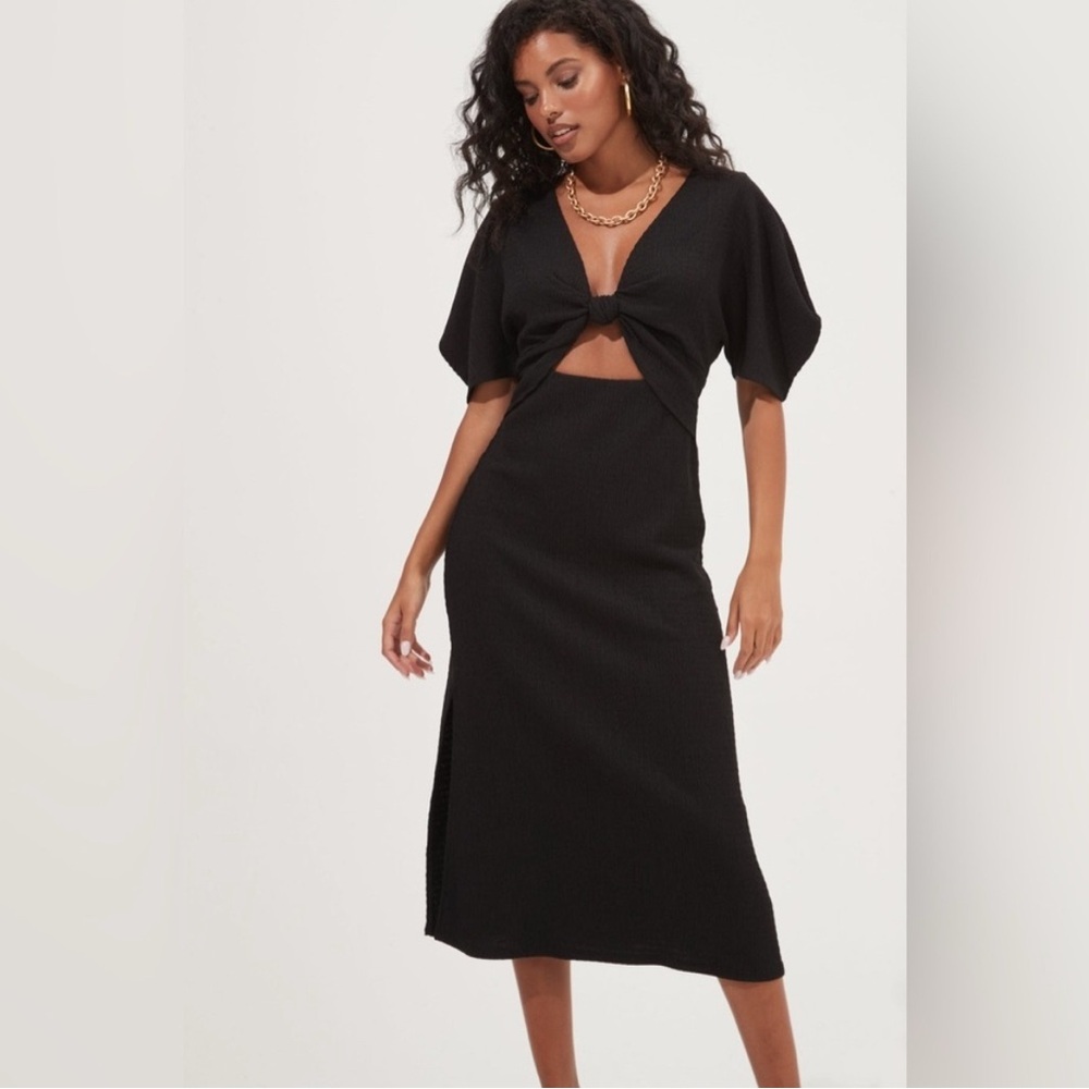 ASOS Linen Keyhole Dress